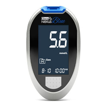GlucoRx Nexus Blue Blood Glucose Meter