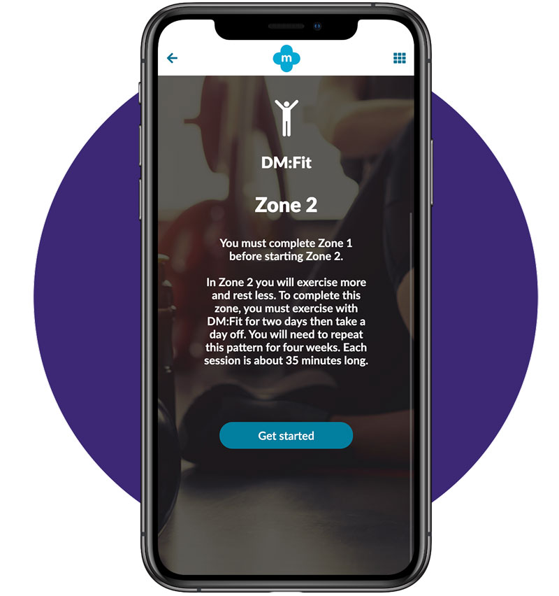 Exercise Zone 2 Screen