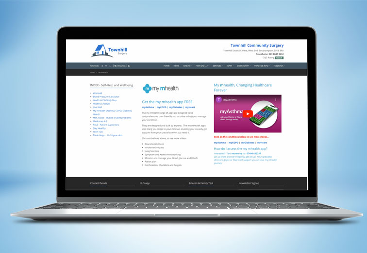 Townhill Surgery website